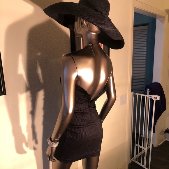 NWT Lucy Love Pinstripe Strapless  Dress - Picture 6 of 13